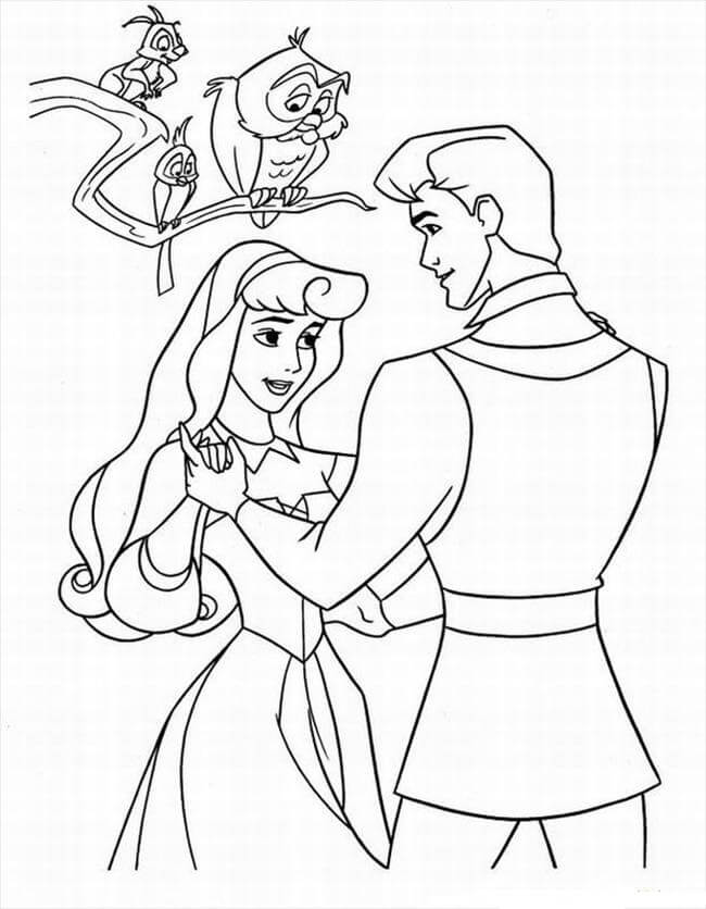 Princesa Aurora e o Príncipe, Animais para colorir