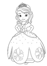 Desenhos de Princesa Sofia Sorrindo para colorir