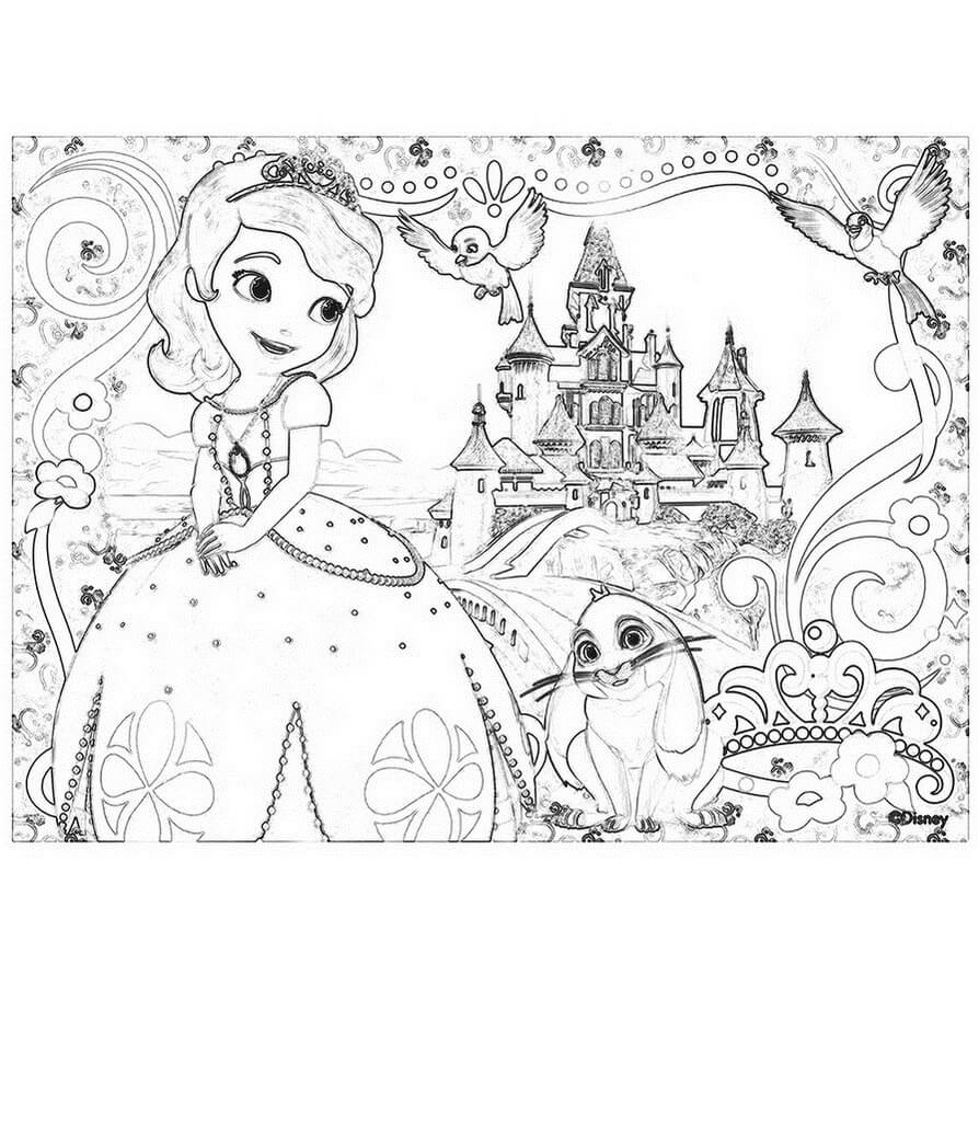 Desenhos de Princesa Sofia para colorir