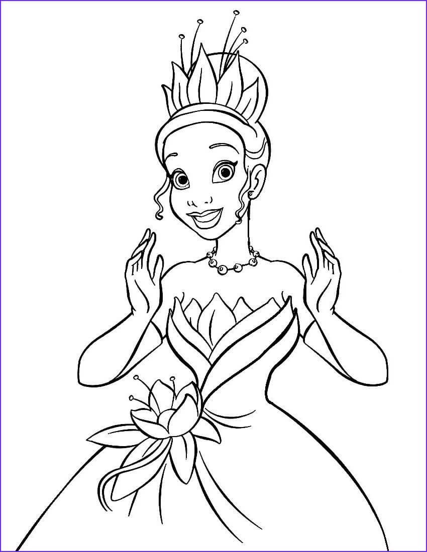 Desenhos de Rosto Princesa Tiana para colorir