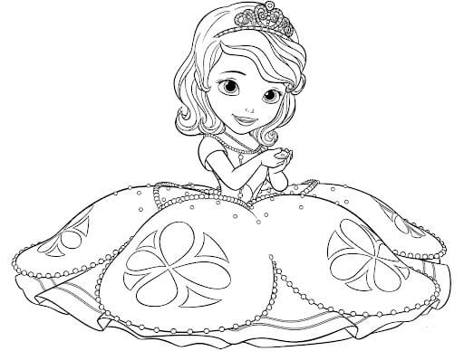 Desenhos de Princesa Sofia para Colorir