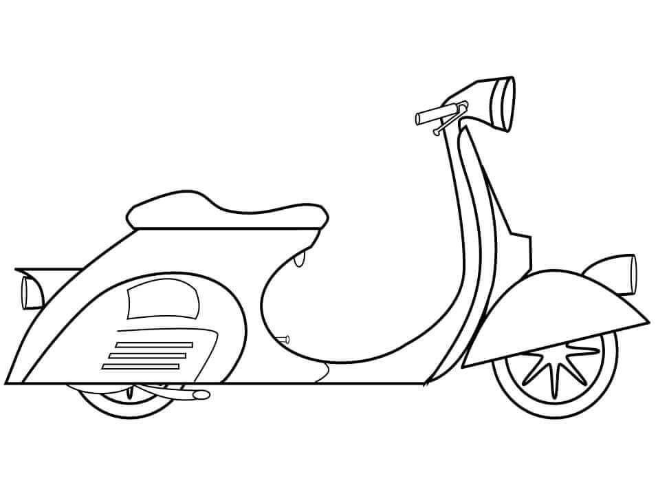 Desenhos de Vespa Scooter para colorir