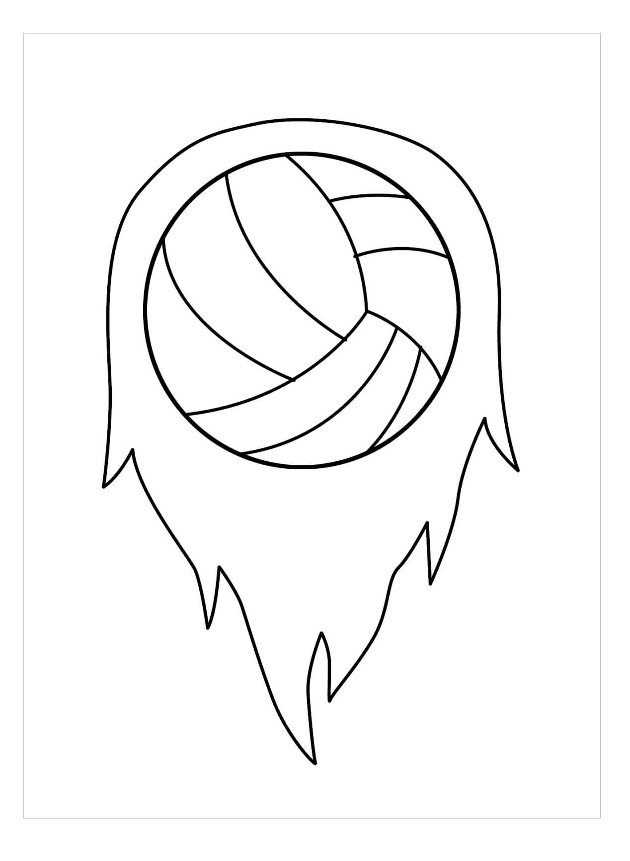 Desenhos de Voleibol Poderoso para colorir