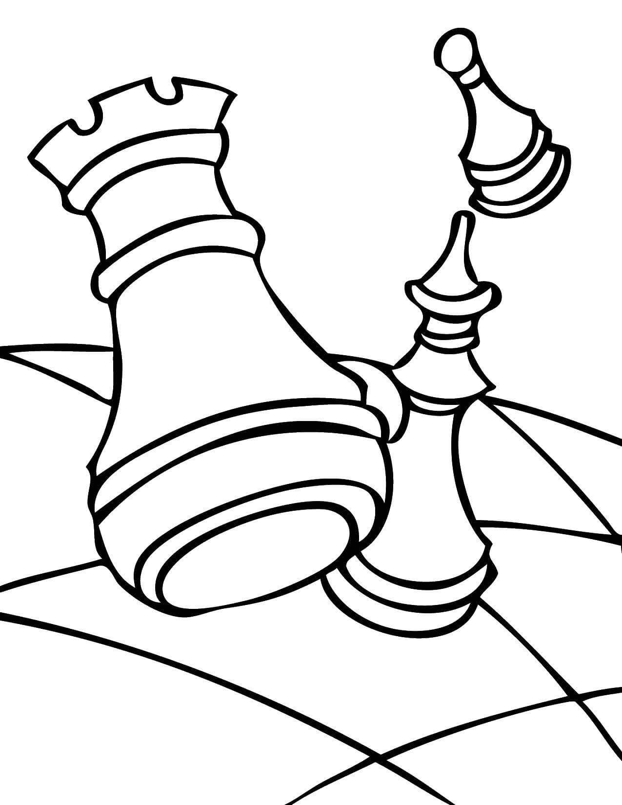 Desenhos de Xadrez Três para colorir