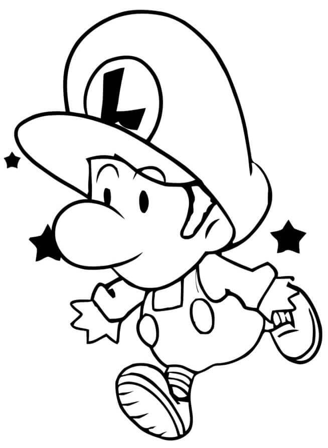 Bebê Luigi para colorir
