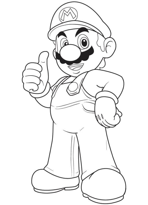 Legal Mario para colorir