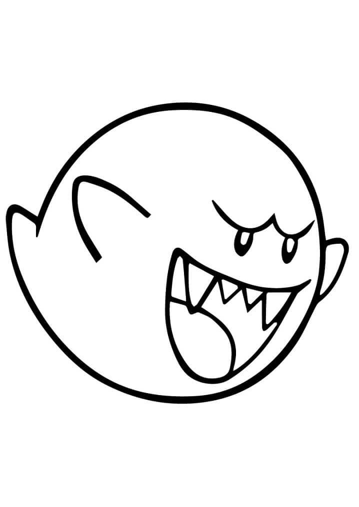 Desenhos de Mario Bros Rei Boo para colorir