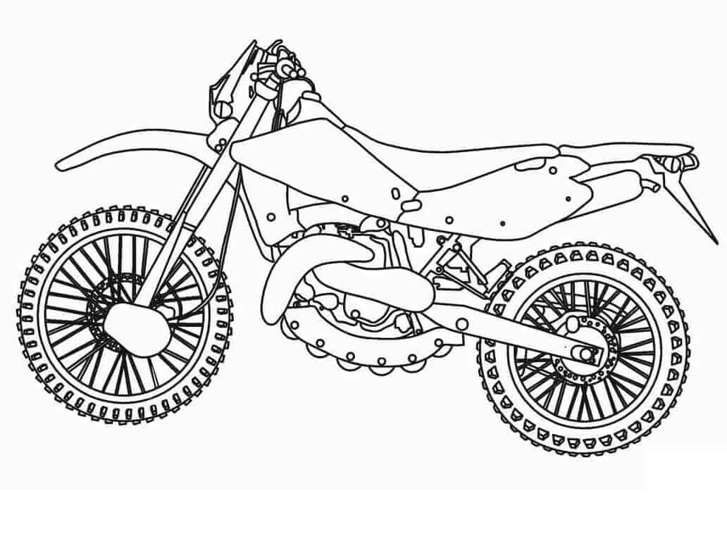 Motocicleta Básica para colorir