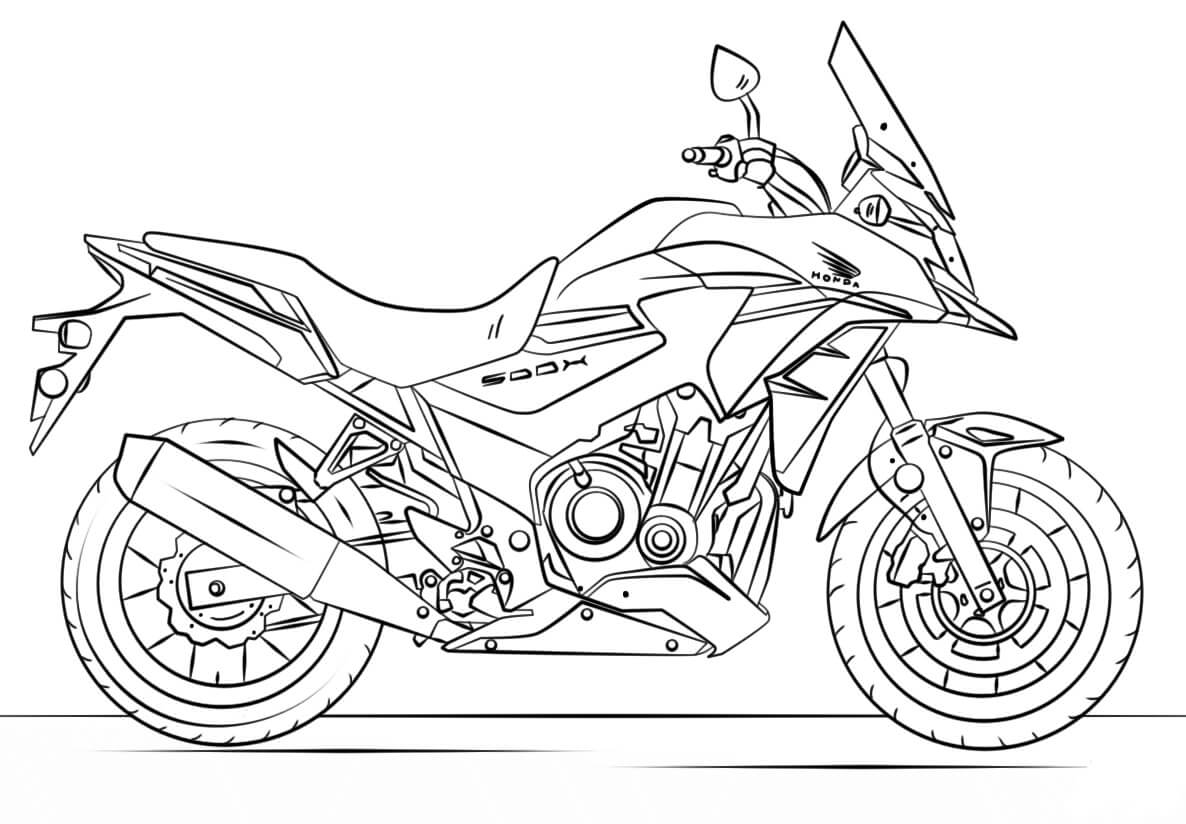 Motocicleta de Corrida para colorir