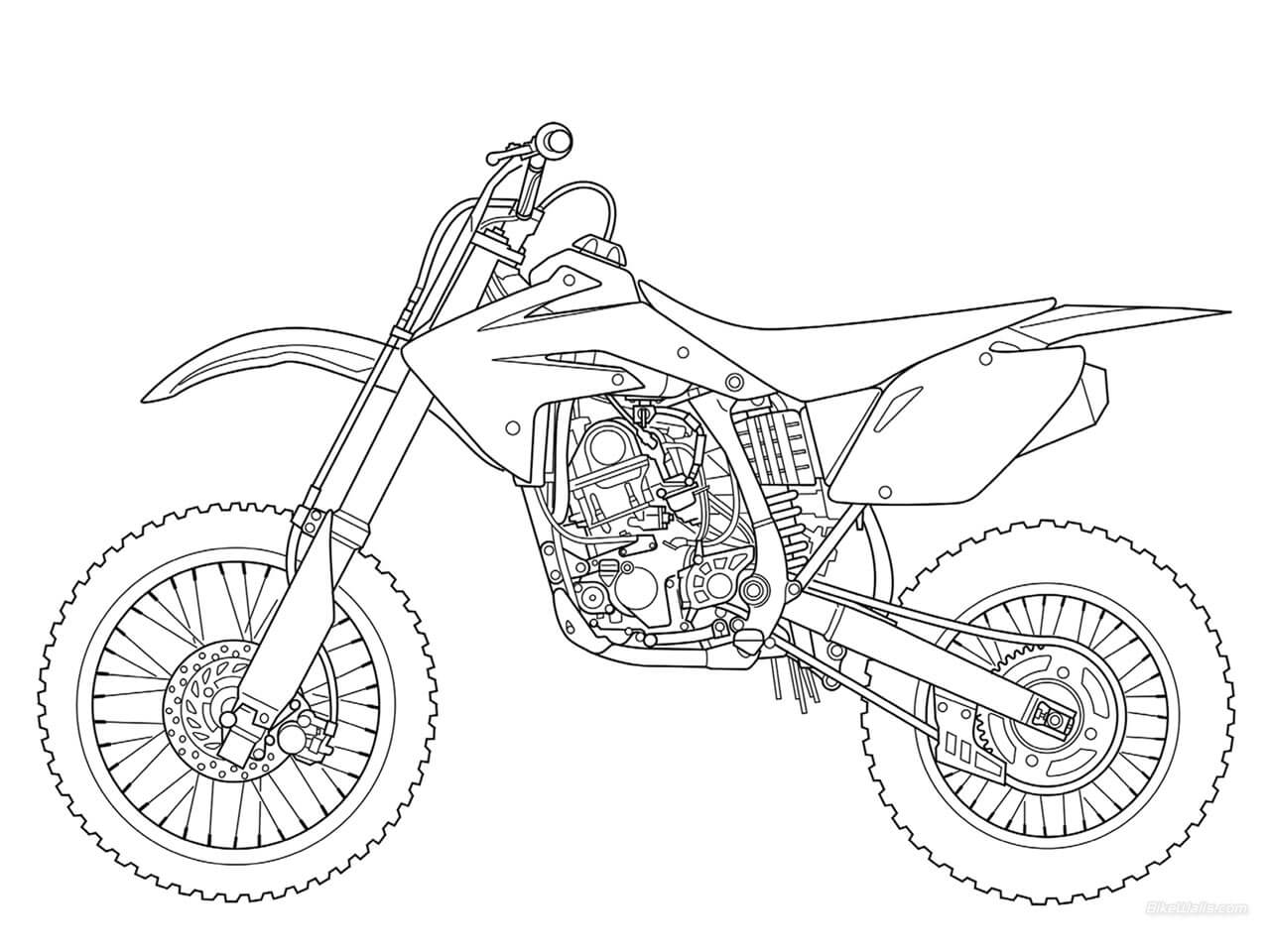 Desenhos de Motocicleta Esportiva para colorir