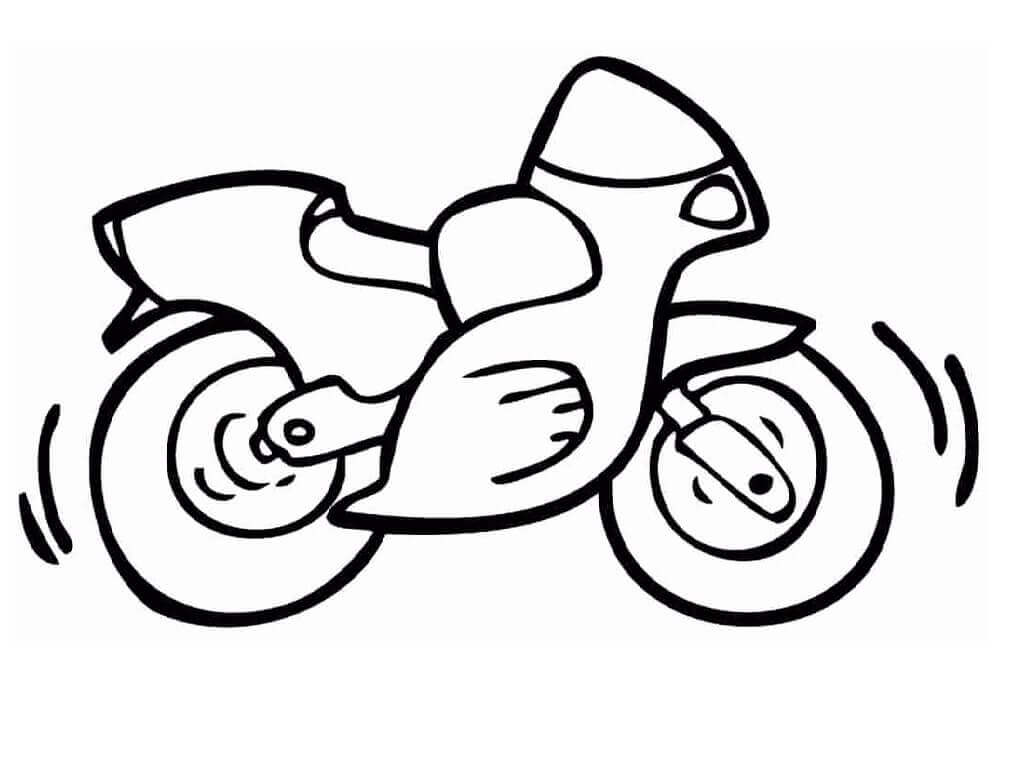 Motocicleta Fofa para colorir