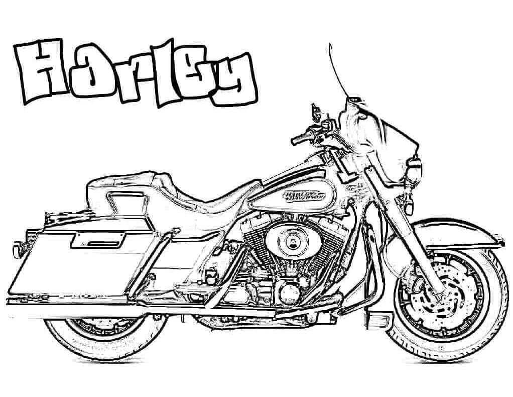 Desenhos de Motocicleta Legal para colorir