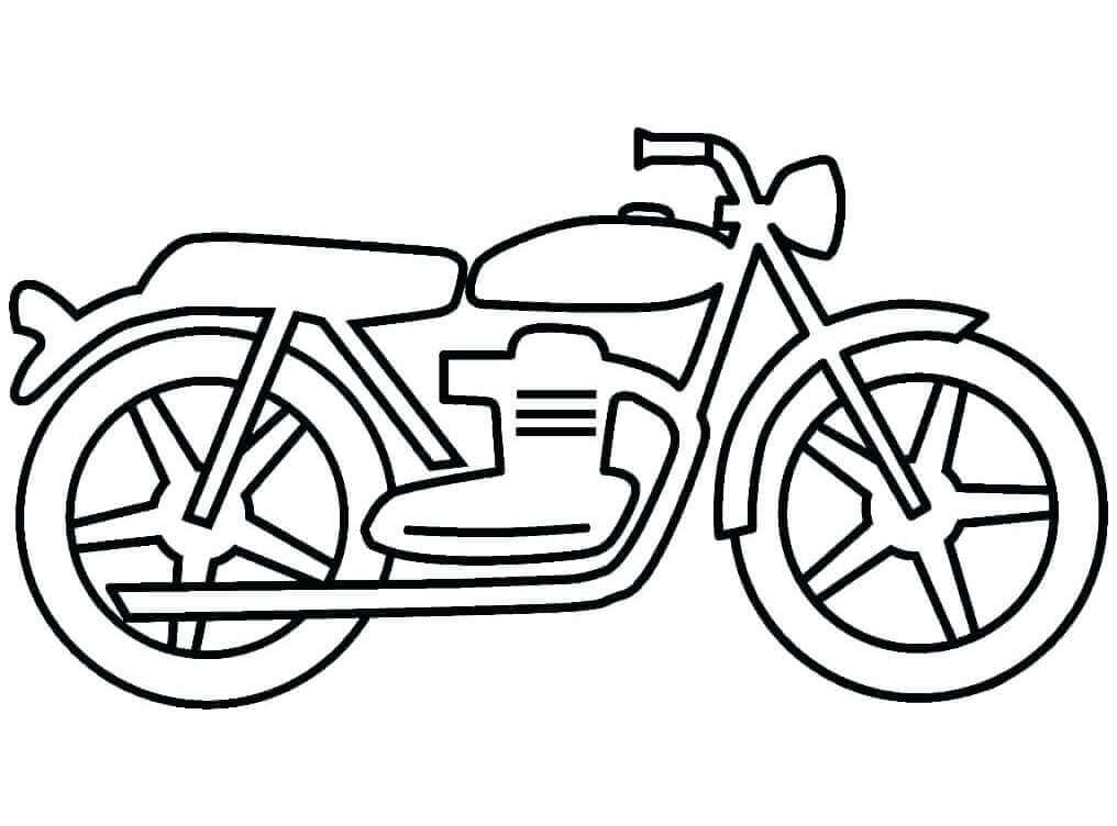 Motocicleta Simples para colorir