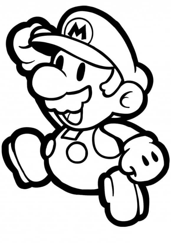 Papel Mario para colorir