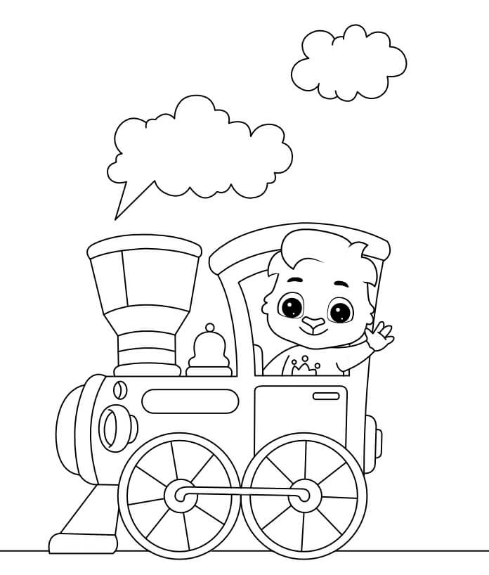 Desenhos de Rubi no Trem para colorir