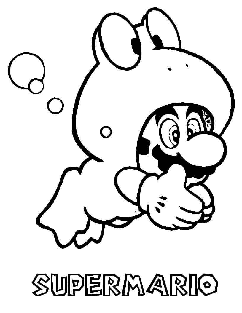 Desenhos de Sapo Mario para colorir