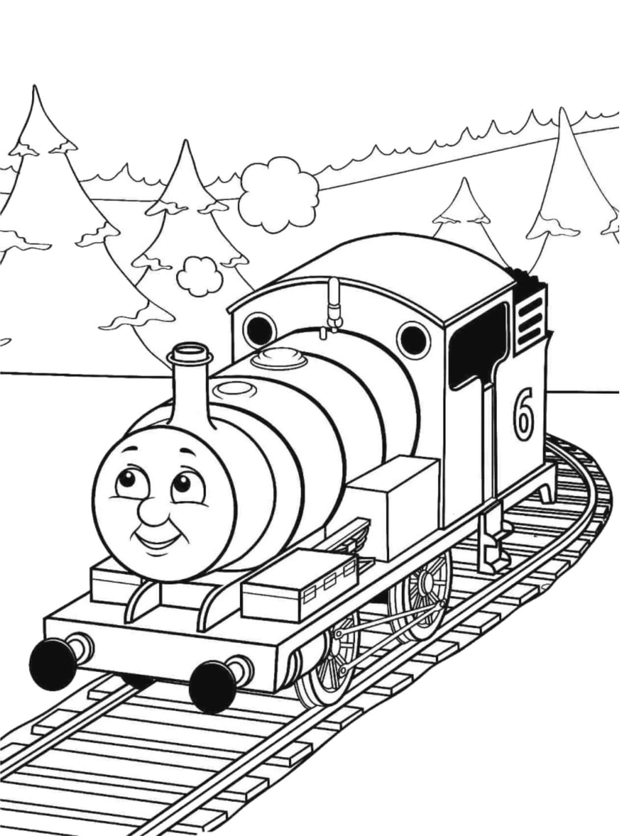 Thomas, o Trem do Motor do Tanque para colorir