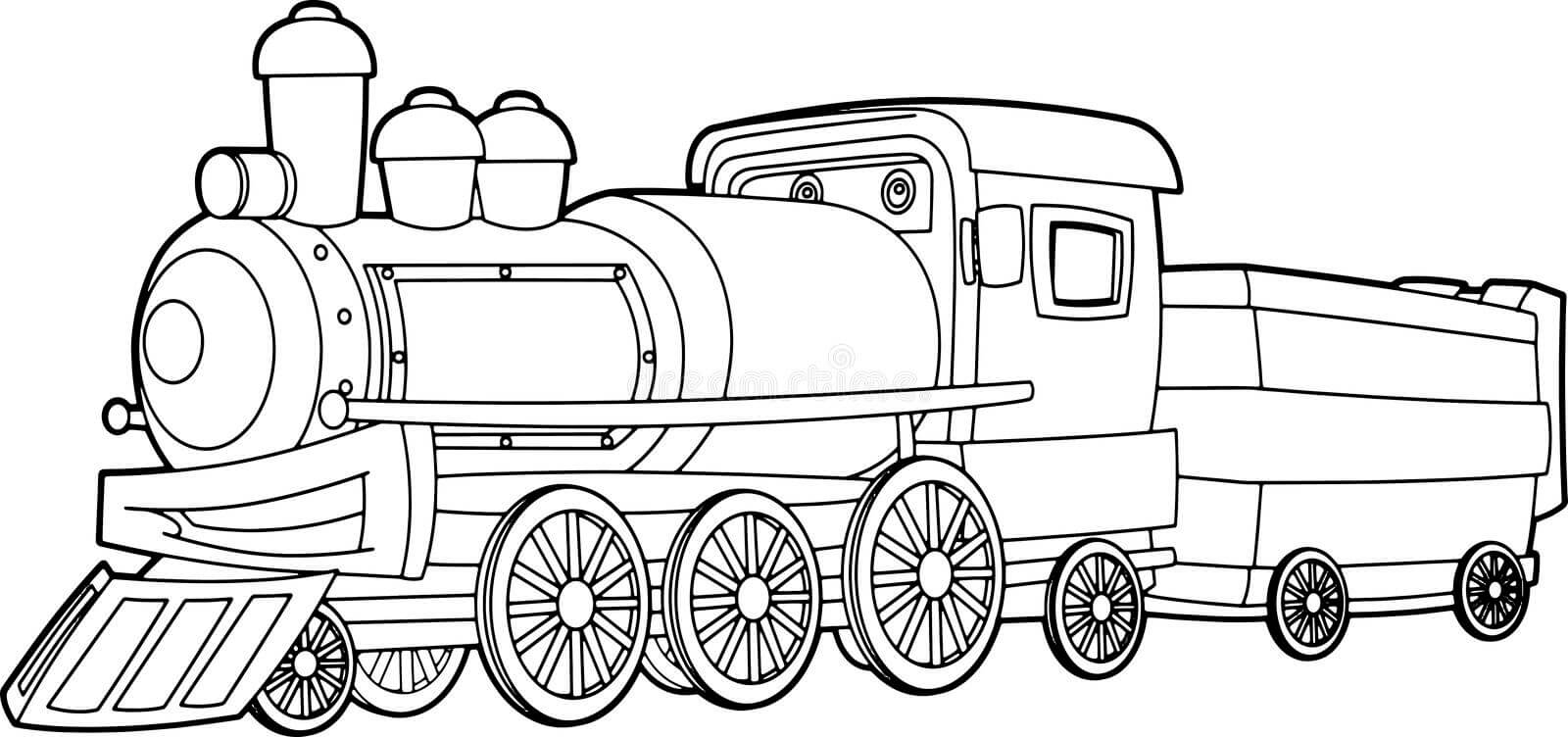 Desenhos de Trem Básico para colorir
