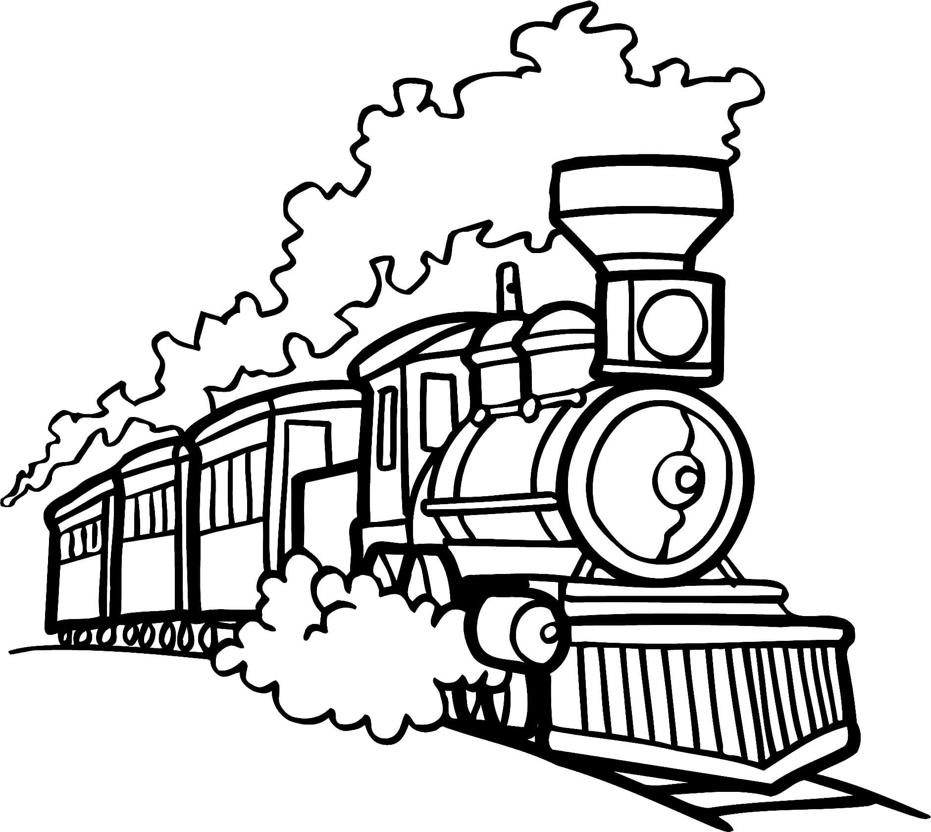 Desenhos de Trem Choo Choo Velho para colorir
