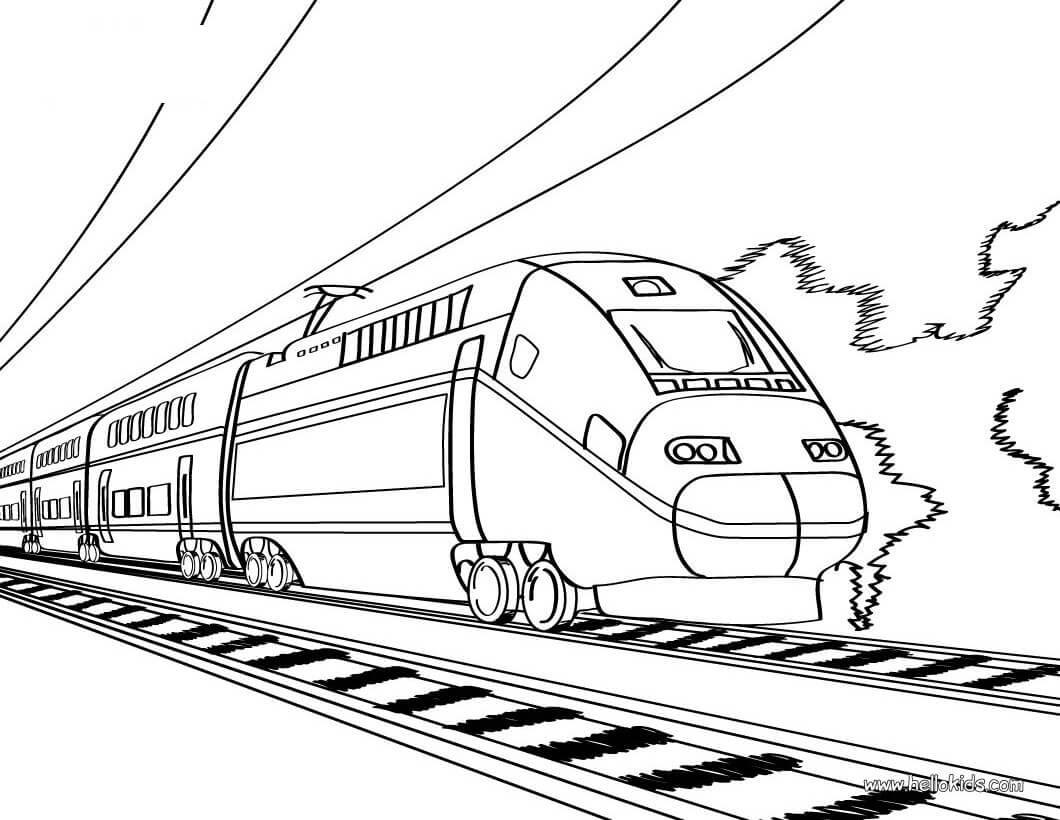Desenhos de Trem Normal para colorir
