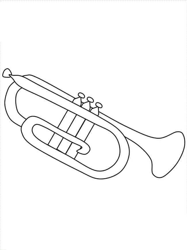Desenhos de Trompete Bonito para colorir