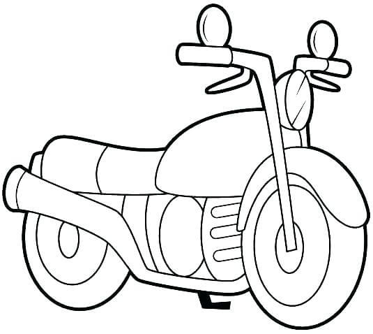 Desenhos de Uma Motocicleta Normal para colorir