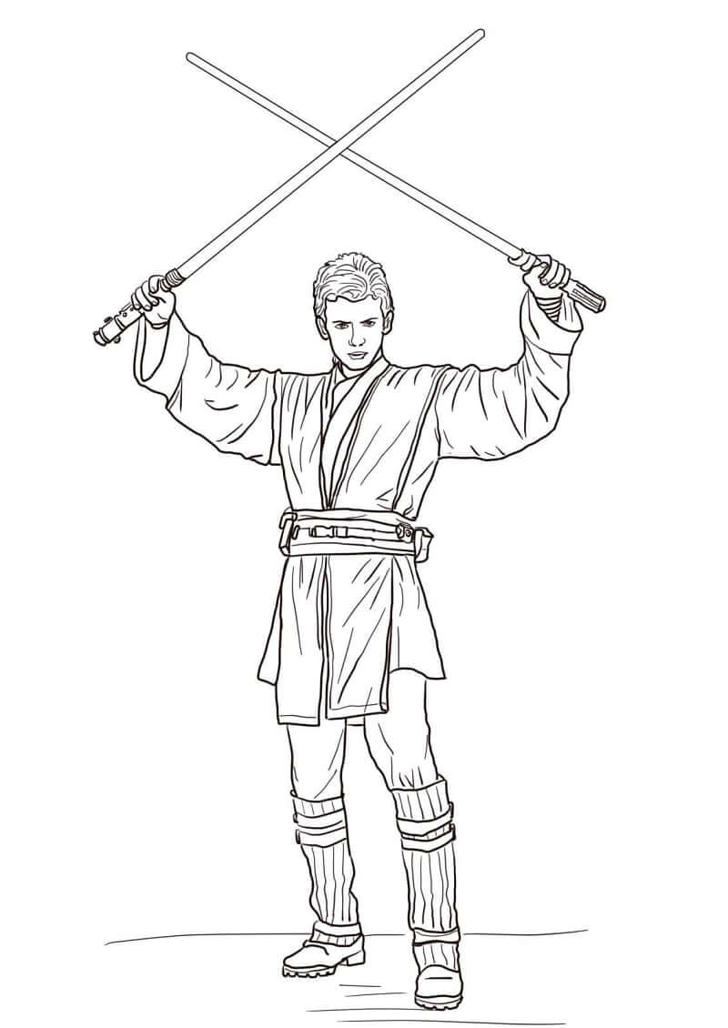 Desenhos de Anakin Skywalker do Guerra nas Estrelas para colorir