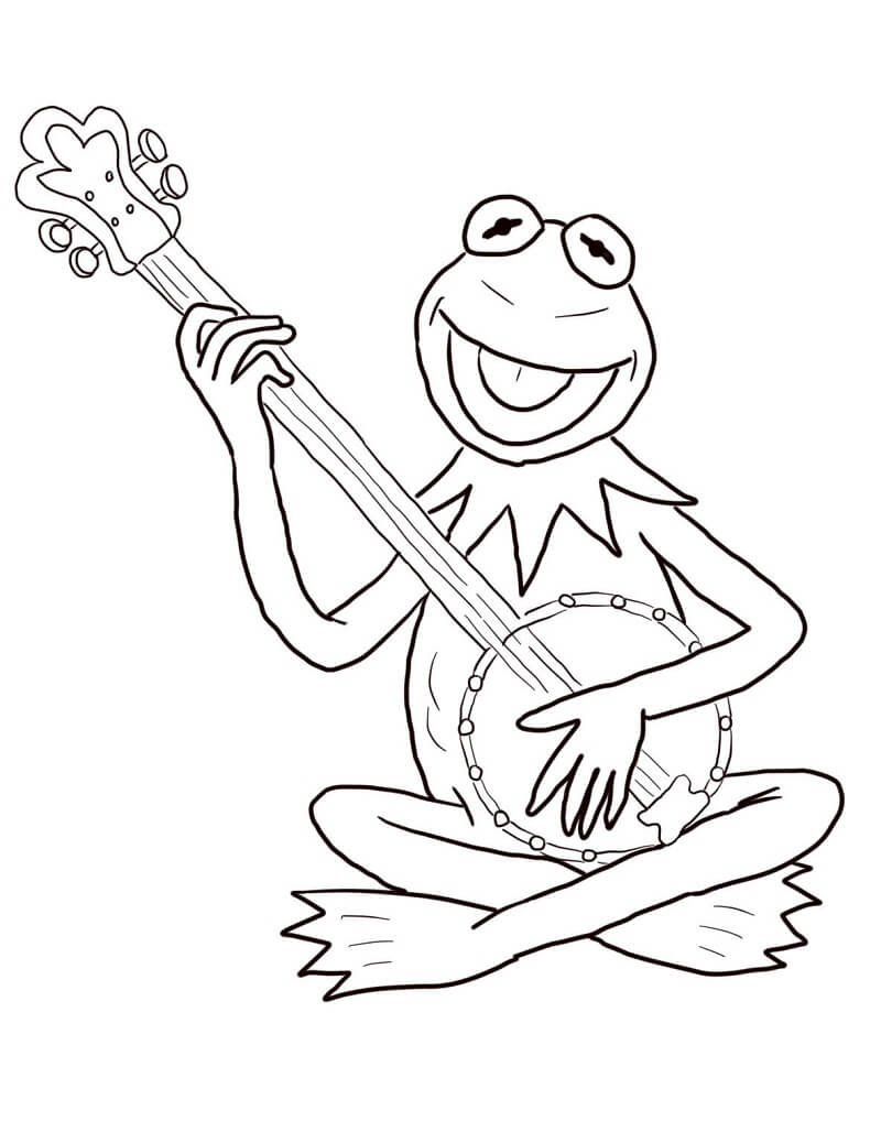 Kermit, o Sapo dos Muppets 2 para colorir