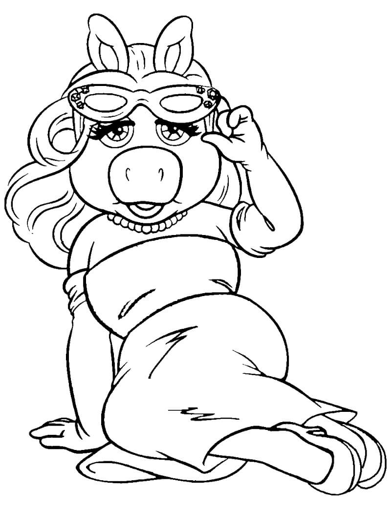 Desenhos de Miss Piggy dos Muppets 2 para colorir