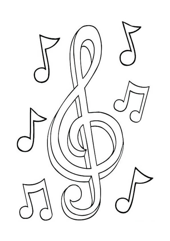 Desenhos de Nota Musical Normal para colorir