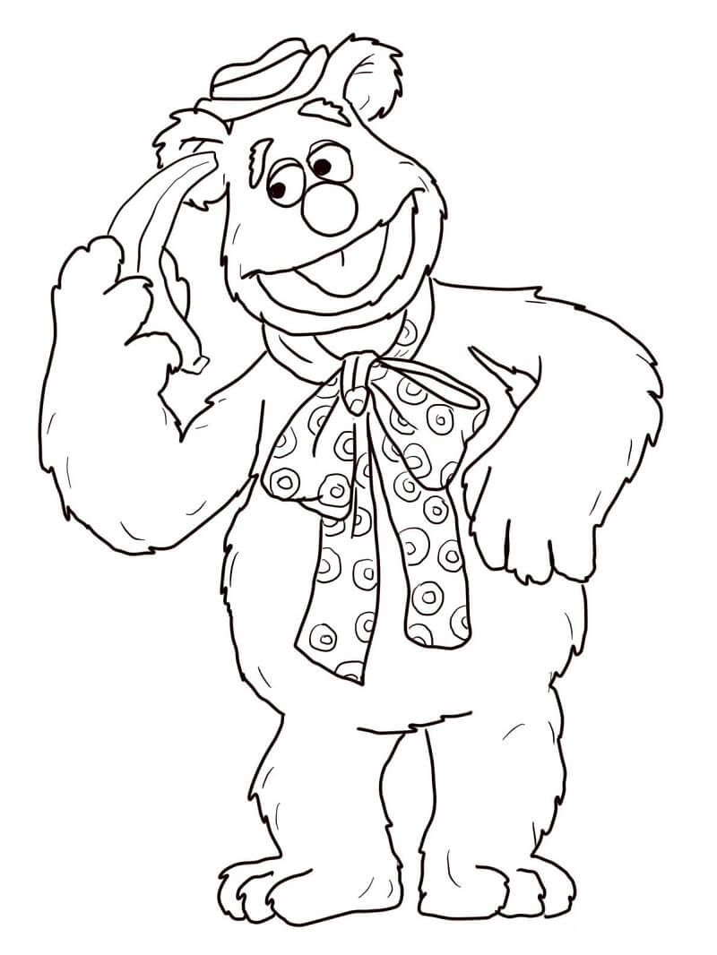 Urso Fozzy dos Muppets 1 para colorir