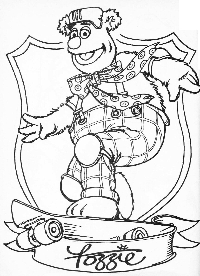 Desenhos de Urso Fozzy dos Muppets para colorir