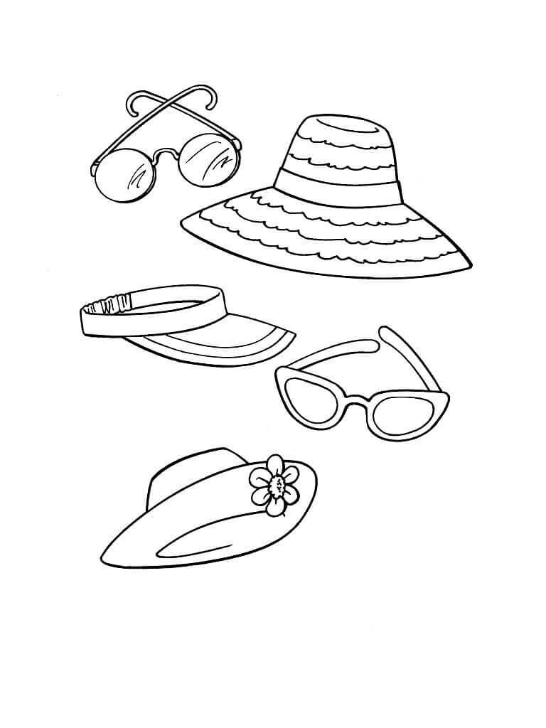 Desenhos de Acessórios de Praia para colorir