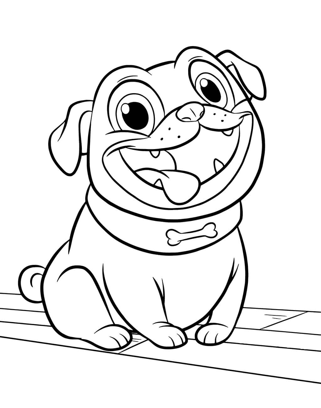 Desenhos de Adoráveis Amigos do Cachorro Cachorro da Disney para colorir