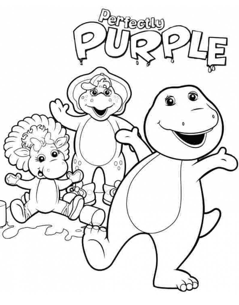 Desenhos de Barney e Seus Amigos para Colorir