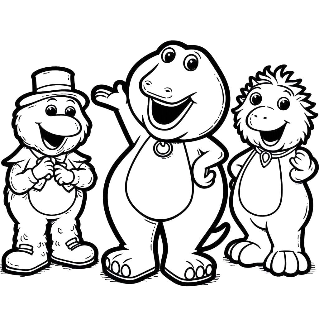 Desenhos de Barney e Seus Amigos 1 para colorir