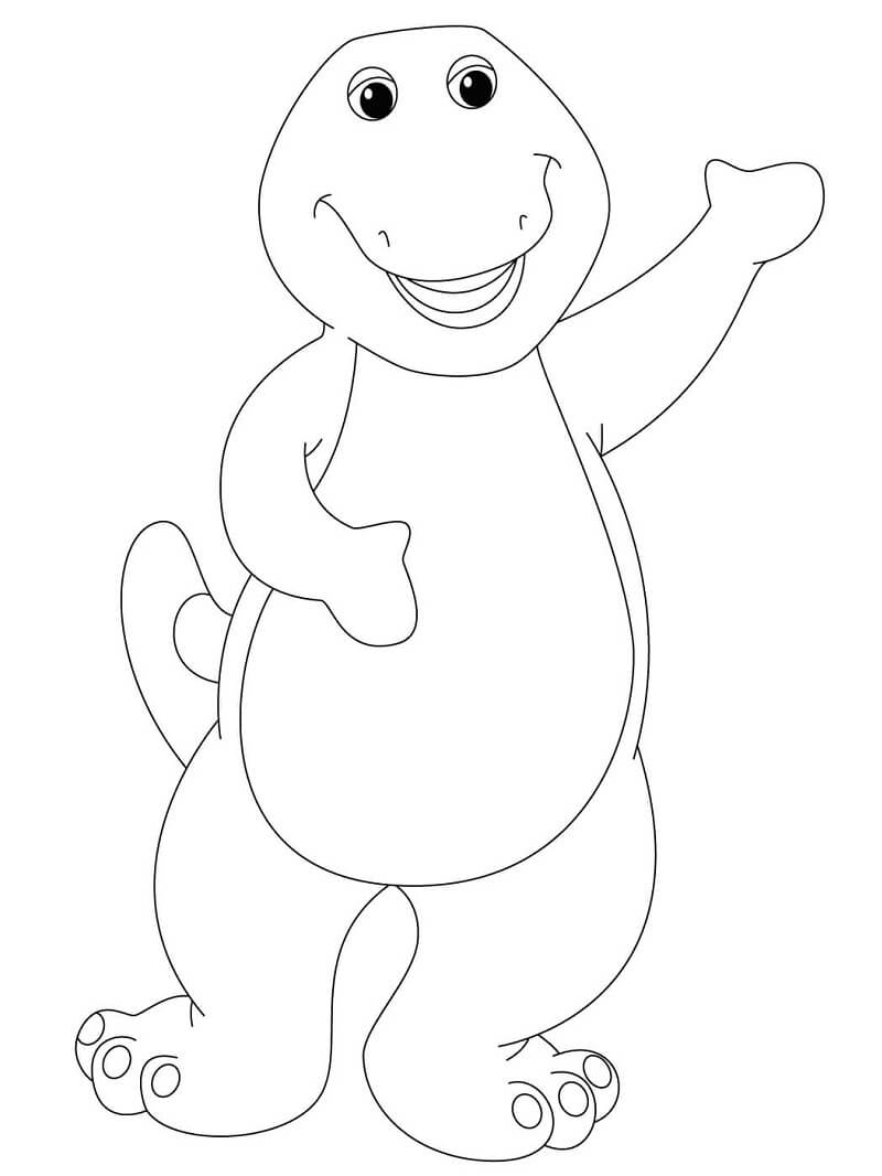 Desenhos de Barney engraçado para colorir