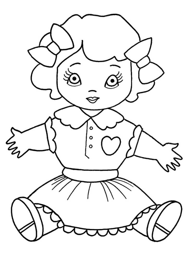 Desenhos de Boneca de Brinquedo 2 para colorir