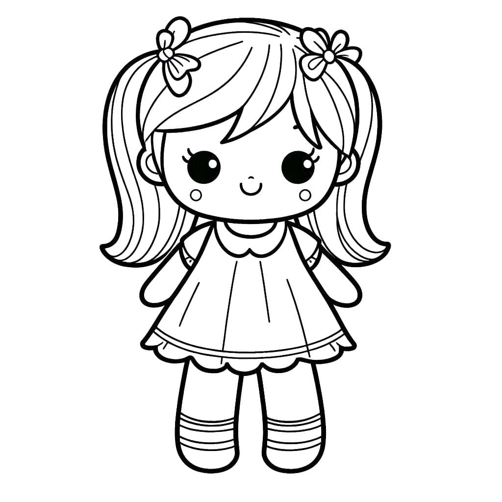 Desenhos de Boneca impressão gratuita para colorir
