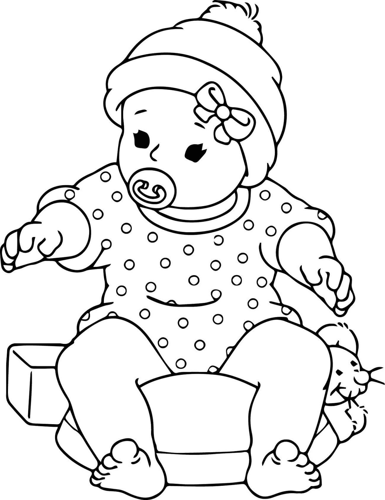 Desenhos de Boneco de Bebê para colorir