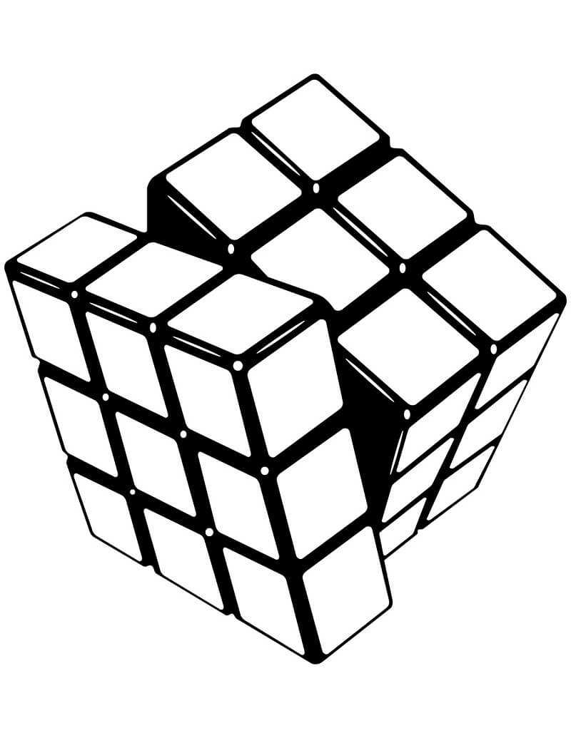Desenhos de Cubo de Rubik para colorir