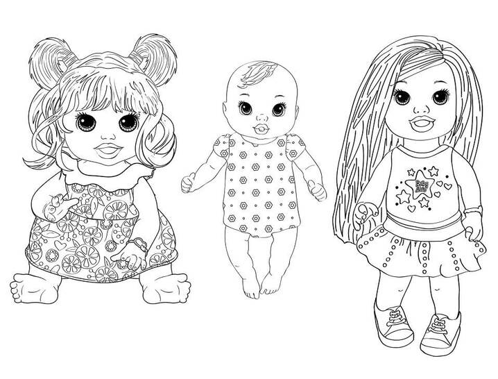 Desenhos de Desenhe Boneca 1 para colorir