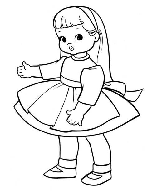 Desenhos de Desenhe Boneca 3 para colorir