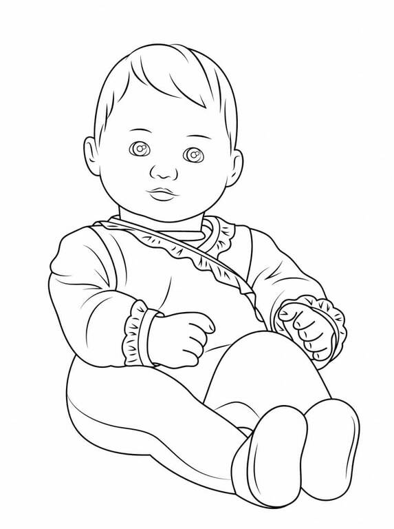 Desenhos de Desenhe Boneca 6 para colorir