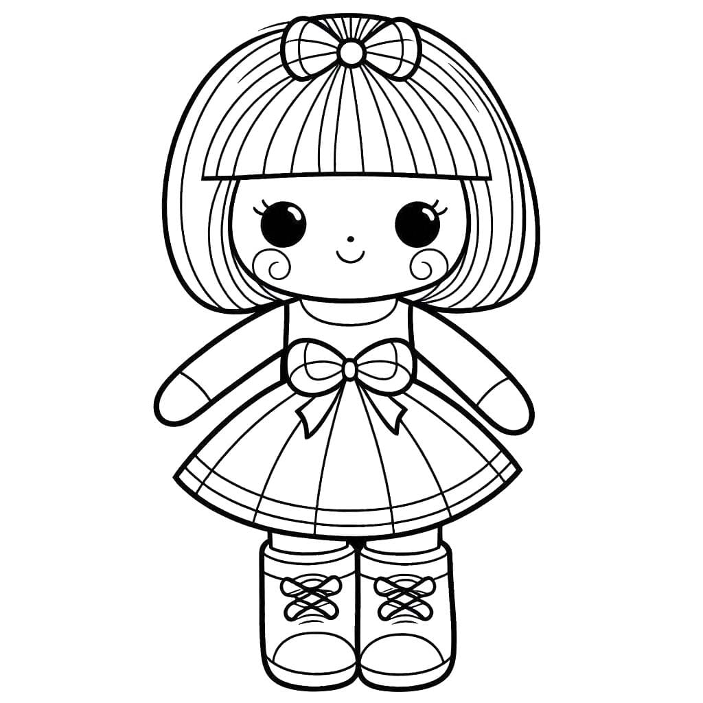 Desenhos de Desenhe Boneca básico para colorir