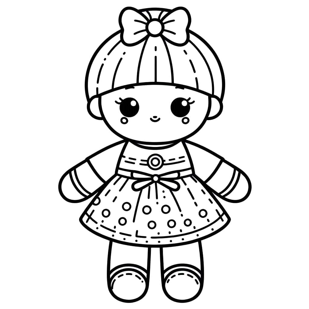 Desenhos de Desenhe Boneca impressão gratuita para colorir