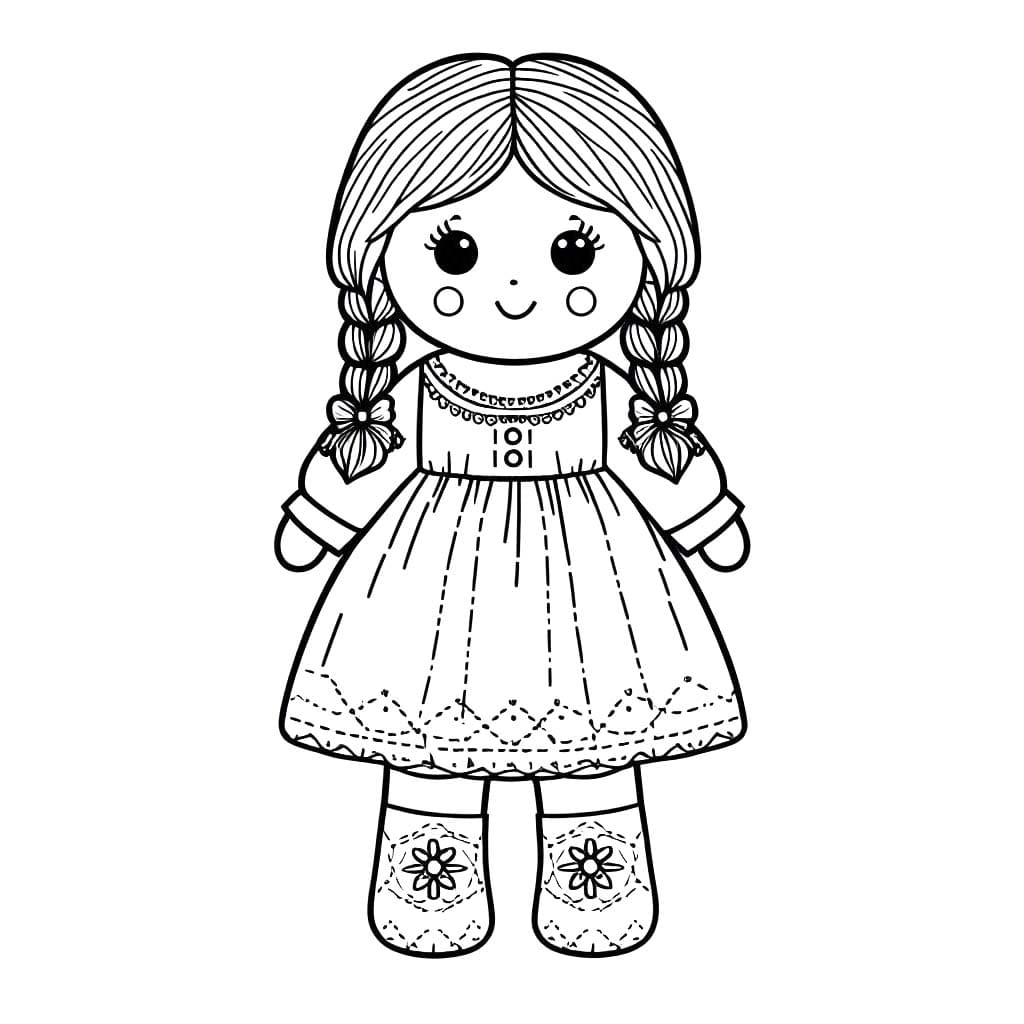 Desenhos de Desenhe Boneca impressão para colorir