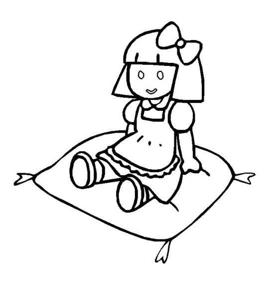 Desenhos de Desenhe Boneca imprimível para crianças para colorir