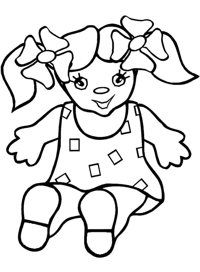 Desenhos de Desenhe Boneca imprimível para colorir