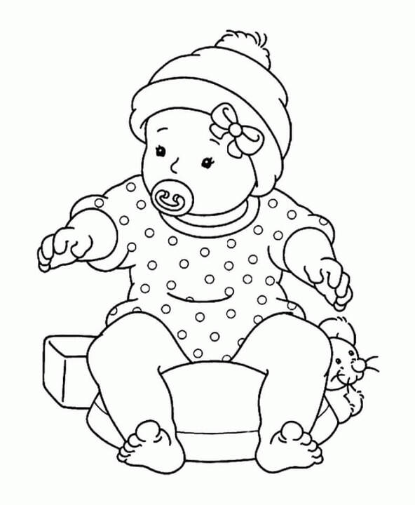 Desenhos de Desenhe Boneca para crianças para colorir